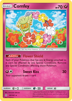 Comfey, Guardians Rising #93, Pokémon TCG card