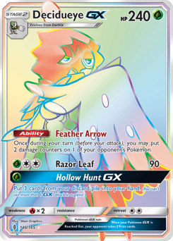 Decidueye-GX, Guardians Rising #146, Pokémon TCG card