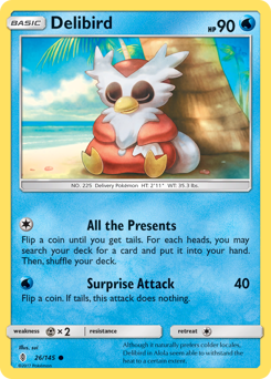 Delibird, Guardians Rising #26, Pokémon TCG card