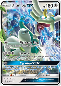 Drampa-GX, Guardians Rising #115, Pokémon TCG card