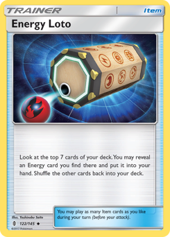 Energy Loto, Guardians Rising #122, Pokémon TCG card