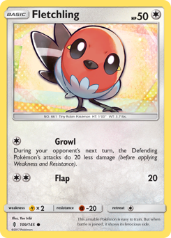 Fletchling, Guardians Rising #109, Pokémon TCG card