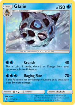 Glalie, Guardians Rising #32, Pokémon TCG card