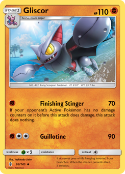 Gliscor, Guardians Rising #68, Pokémon TCG card
