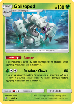 Golisopod, Guardians Rising #9, Pokémon TCG card