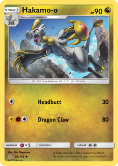 Hakamo-o, Guardians Rising #99, Pokémon TCG card