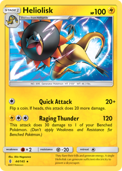 Heliolisk, Guardians Rising #44, Pokémon TCG card