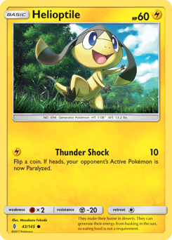 Helioptile, Guardians Rising #43, Pokémon TCG card