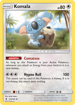 Komala, Guardians Rising #114, Pokémon TCG card