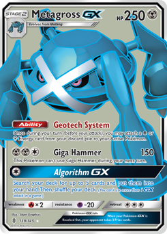 Metagross-GX, Guardians Rising #139, Pokémon TCG card