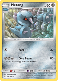 Metang, Guardians Rising #84, Pokémon TCG card