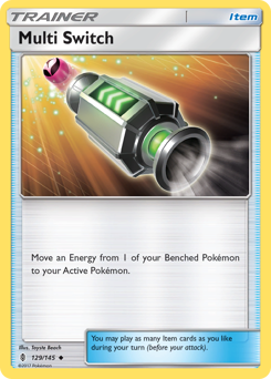 Multi Switch, Guardians Rising #129, Pokémon TCG card