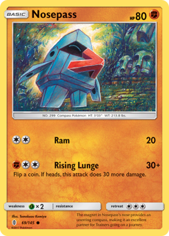 Nosepass, Guardians Rising #69, Pokémon TCG card