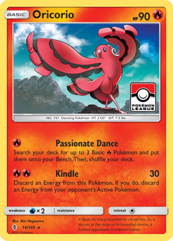 Oricorio, Guardians Rising #14, Pokémon TCG card