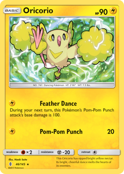Oricorio, Guardians Rising #46, Pokémon TCG card