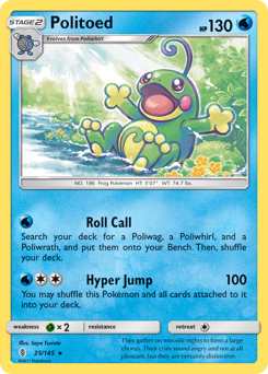 Politoed, Guardians Rising #25, Pokémon TCG card