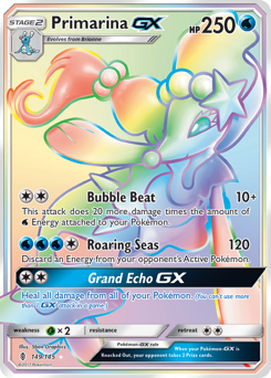 Primarina-GX, Guardians Rising #149, Pokémon TCG card