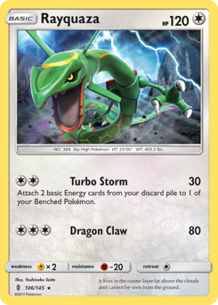 Rayquaza, Guardians Rising #106, Pokémon TCG card