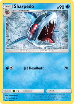 Sharpedo, Guardians Rising #28, Pokémon TCG card