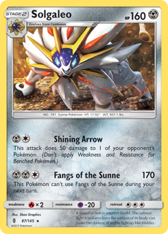 Solgaleo, Guardians Rising #87, Pokémon TCG card