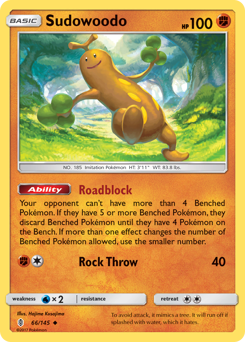 Sudowoodo, Guardians Rising #66, Pokémon TCG card