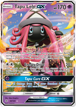Tapu Lele-GX, Guardians Rising #60, Pokémon TCG card