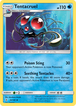 Tentacruel, Guardians Rising #24, Pokémon TCG card