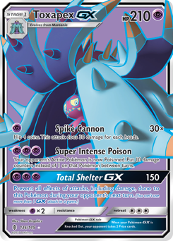 Toxapex-GX, Guardians Rising #136, Pokémon TCG card