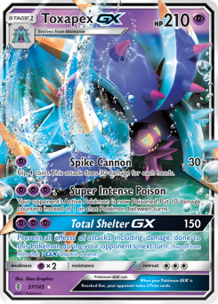 Toxapex-GX, Guardians Rising #57, Pokémon TCG card