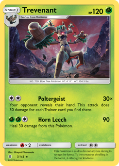 Trevenant, Guardians Rising #7, Pokémon TCG card