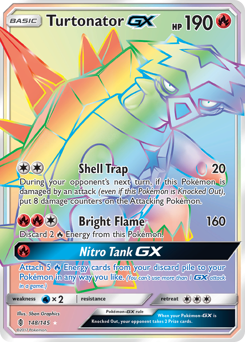 Turtonator-GX, Guardians Rising #148, Pokémon TCG card