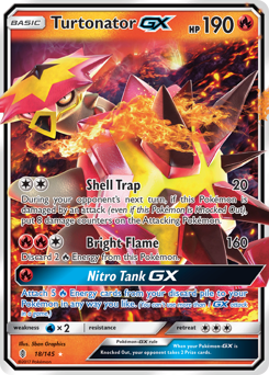 Turtonator-GX, Guardians Rising #18, Pokémon TCG card