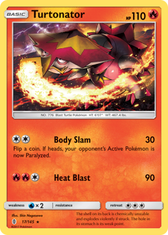 Turtonator, Guardians Rising #17, Pokémon TCG card