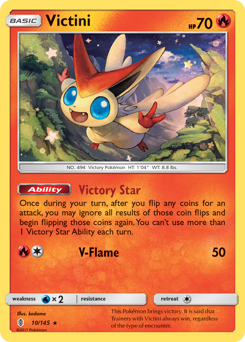 Victini, Guardians Rising #10, Pokémon TCG card