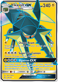 Vikavolt-GX, Guardians Rising #134, Pokémon TCG card