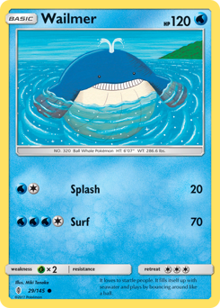 Wailmer, Guardians Rising #29, Pokémon TCG card