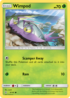 Wimpod, Guardians Rising #8, Pokémon TCG card