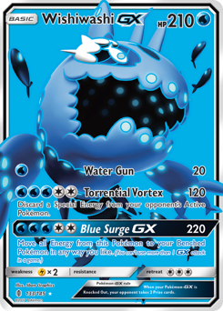 Wishiwashi-GX, Guardians Rising #133, Pokémon TCG card