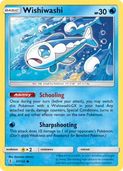 Wishiwashi, Guardians Rising #37, Pokémon TCG card