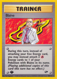 Blaine, Gym Challenge #100, Pokémon TCG card