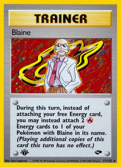 Blaine, Gym Challenge #17, Pokémon TCG card