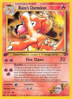 Blaine's Charmeleon, Gym Challenge #31, Pokémon TCG card