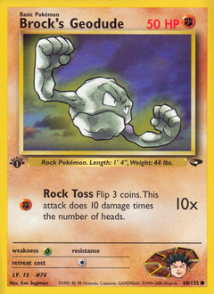 Brock's Geodude, Gym Challenge #68, Pokémon TCG card