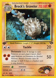 Brock's Graveler, Gym Challenge #34, Pokémon TCG card