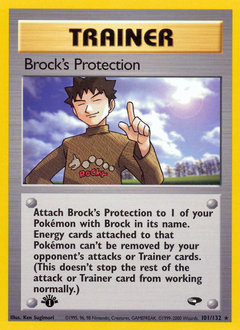 Brock's Protection, Gym Challenge #101, Pokémon TCG card