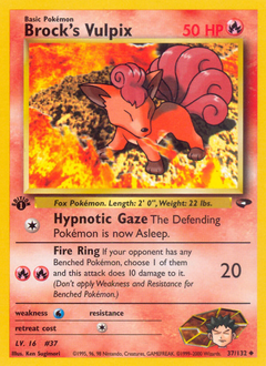 Brock's Vulpix, Gym Challenge #37, Pokémon TCG card