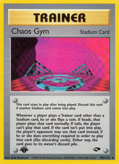 Chaos Gym, Gym Challenge #102, Pokémon TCG card