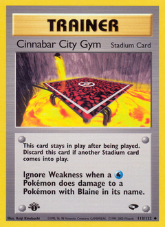 Cinnabar City Gym, Gym Challenge #113, Pokémon TCG card