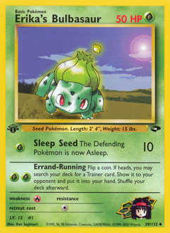 Erika's Bulbasaur, Gym Challenge #39, Pokémon TCG card
