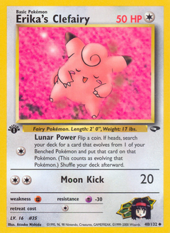 Erika's Clefairy, Gym Challenge #40, Pokémon TCG card
